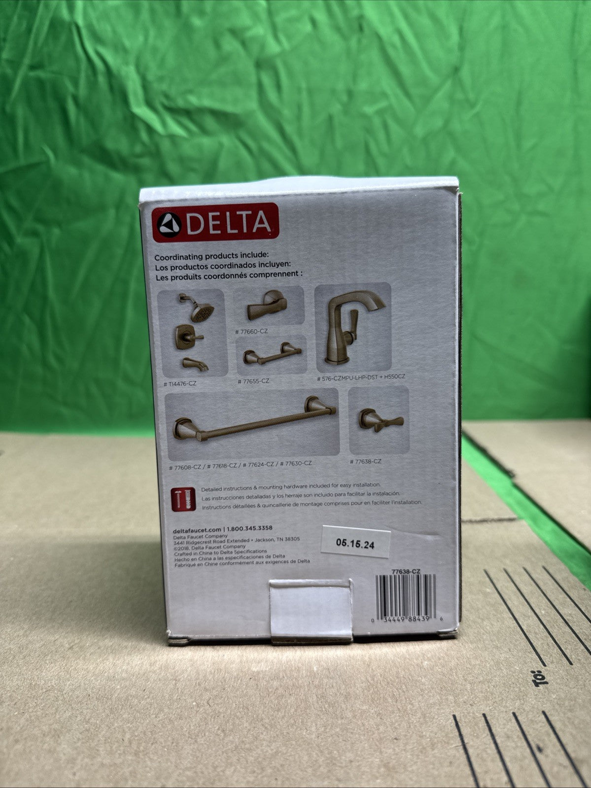 Delta Stryke Double Robe Hook Champagne Bronze Finish Bathware 77638-CZ