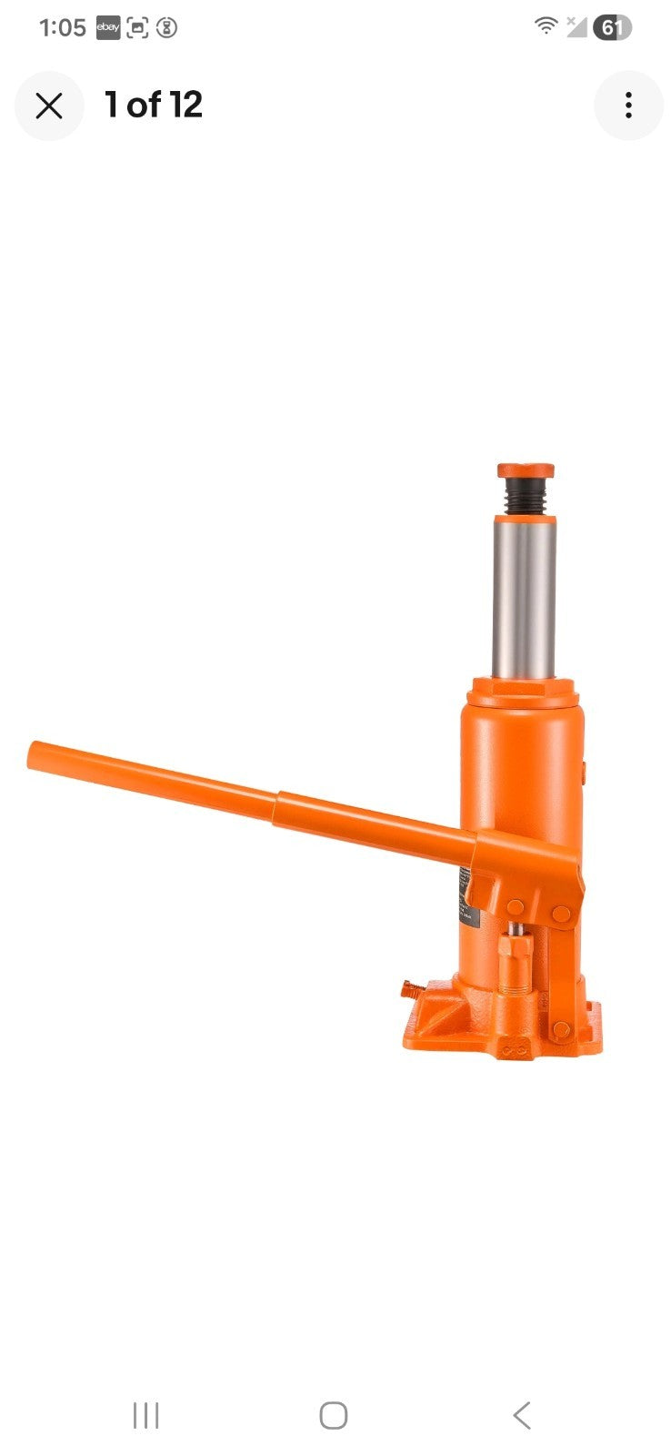 Vevor 10-Ton Hydraulic Bottle Jack for Vehicle Lifting and Repairs