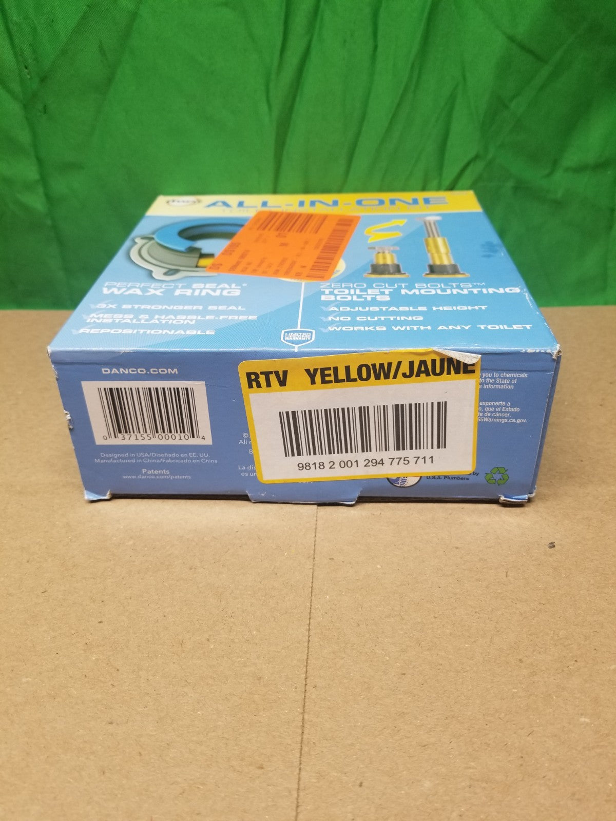 DANCO All-In-One Toilet Installation Kit 10879 Perfect Seal Zero Cut Bolts