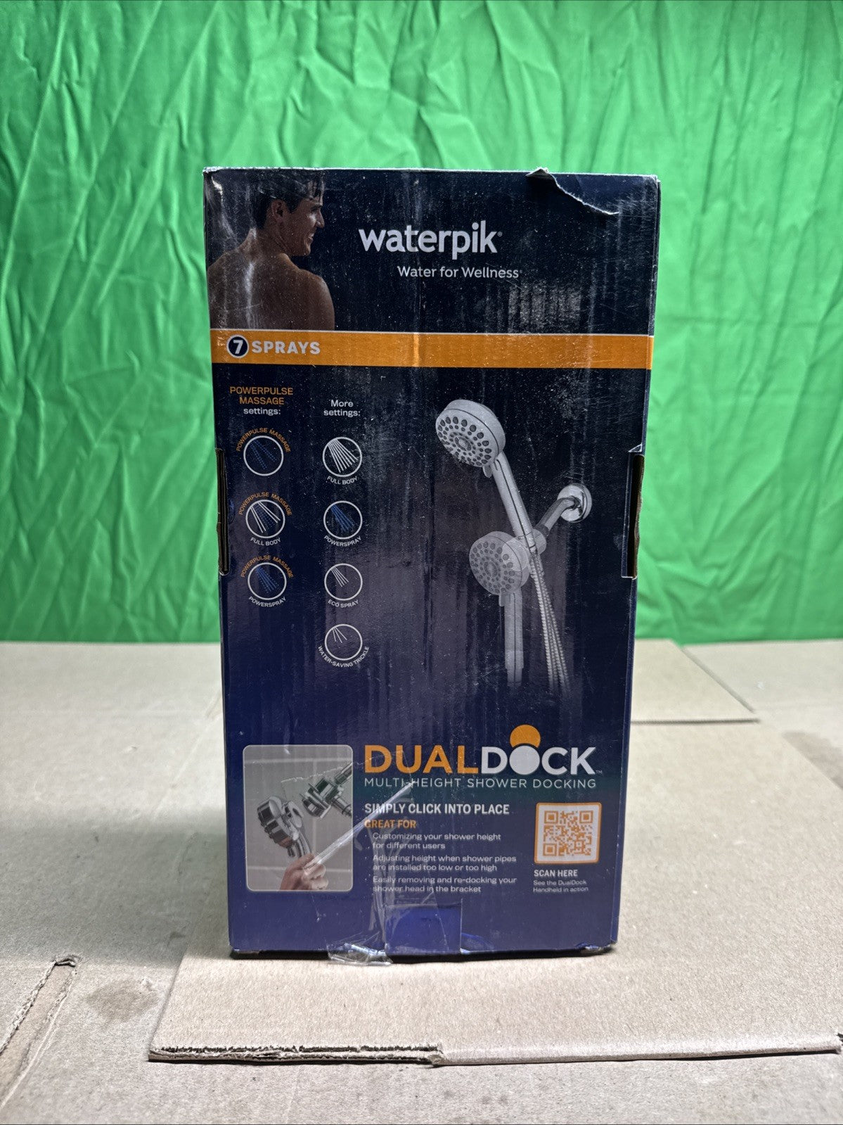 NOB Dualdock Multi-height 7spray wallmount handheld showerhead