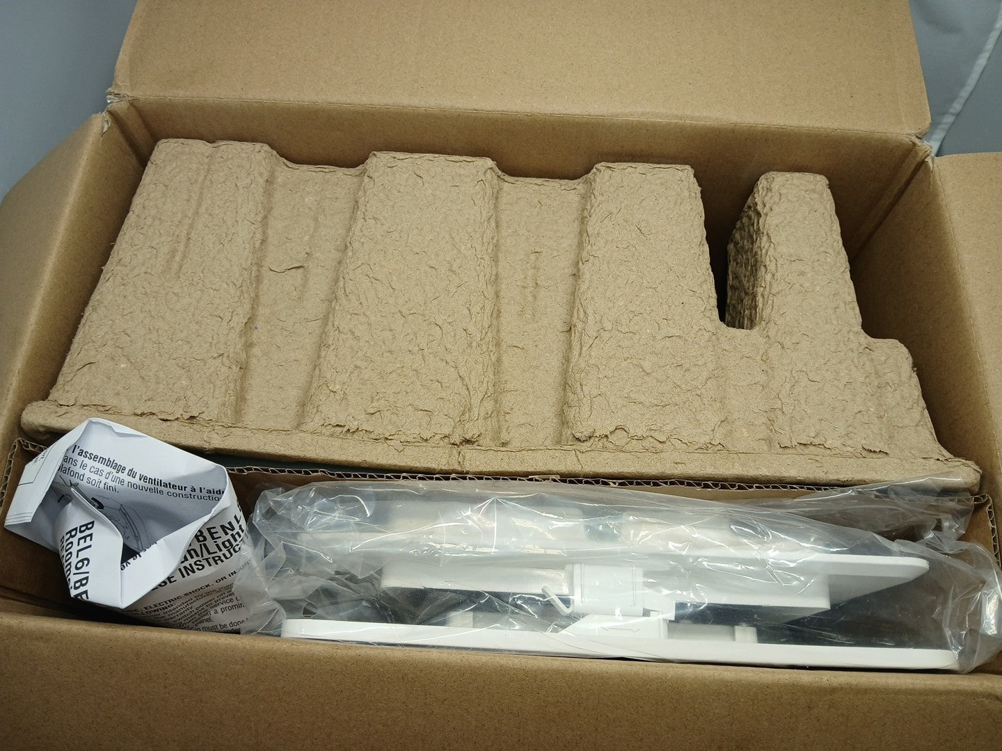 Broan-NuTone BEL6 Bathroom Exhaust Fan w/LED Light, 60 CFM, 0.9 Sones, White OB