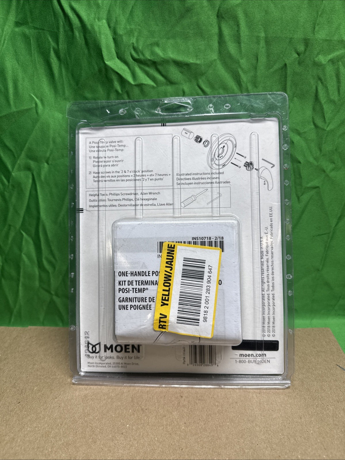 MOEN Chateau 181119 Chateau Lever Posi-Temp Shower Valve Trim Kit in Chrome