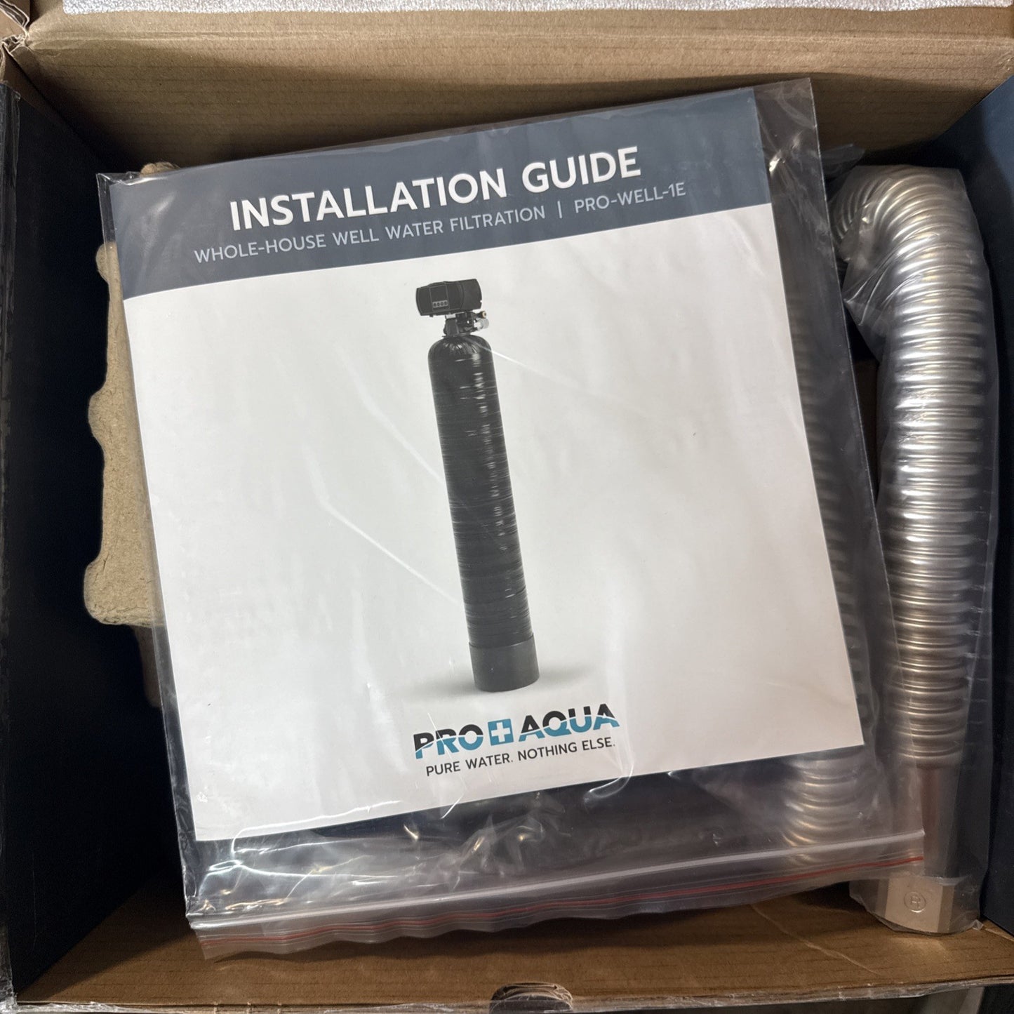 PRO+AQUA PRO-WELL-1E Whole House Well Water Filtration DIGITAL VALVE NO TANK