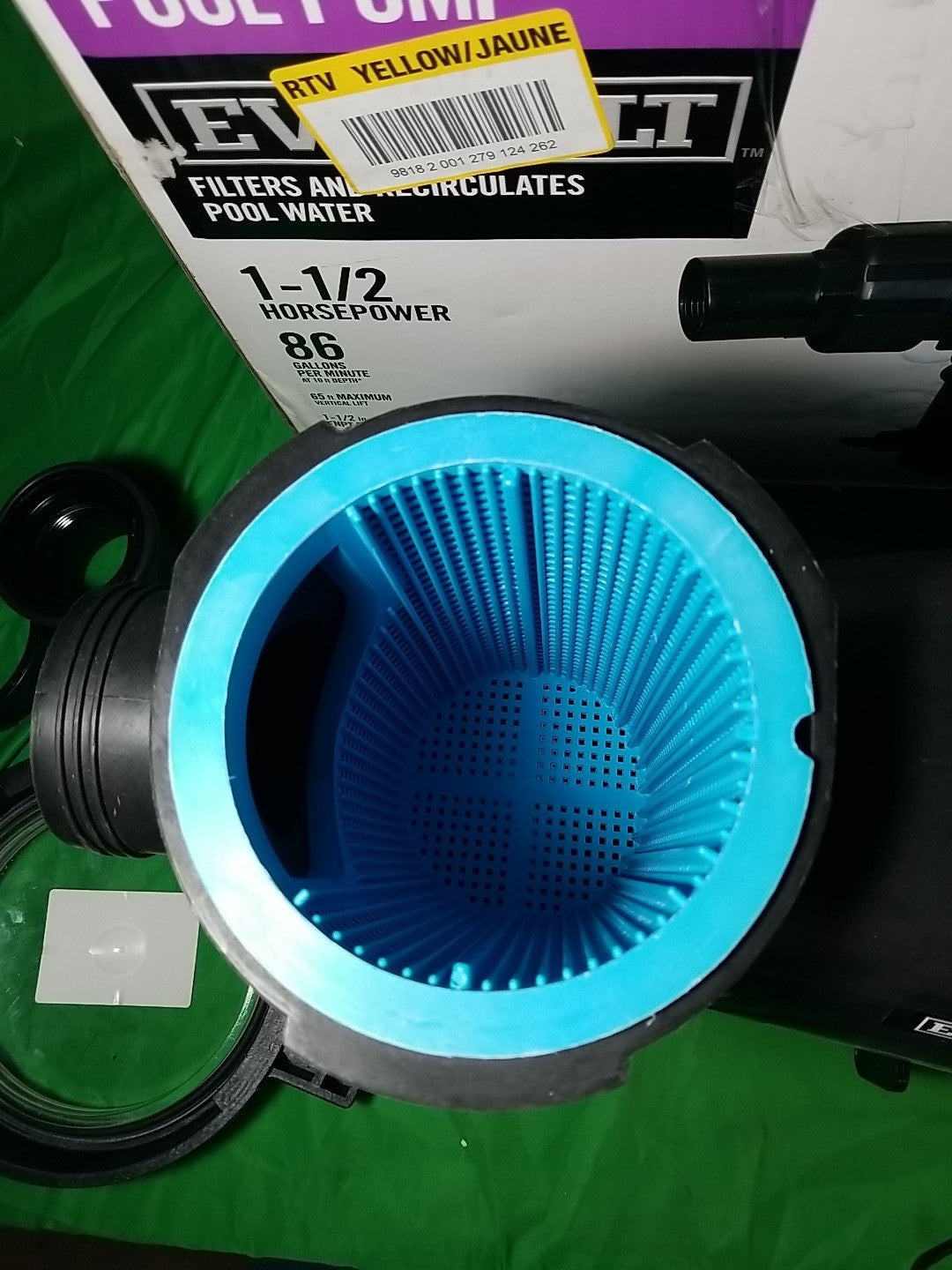 Everbilt 1.5 HP 2-Speed Pool Pump 230-Volt SPP15002-2SP *no unions and Basket.