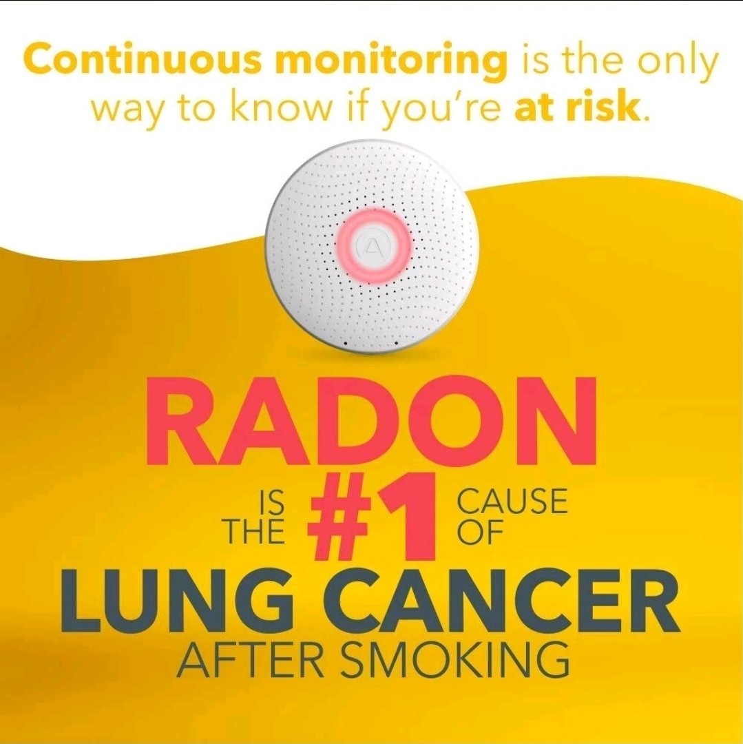 Airthings 2950 Wave Radon Detector with Humidity & Temp Sensor, Battery Free App