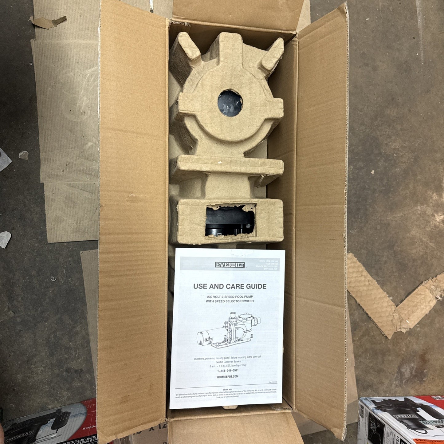 Everbilt 1 HP Pool Pump In Ground  2 Speed 230V (Model SPP10002-2SP) NEW Openbox