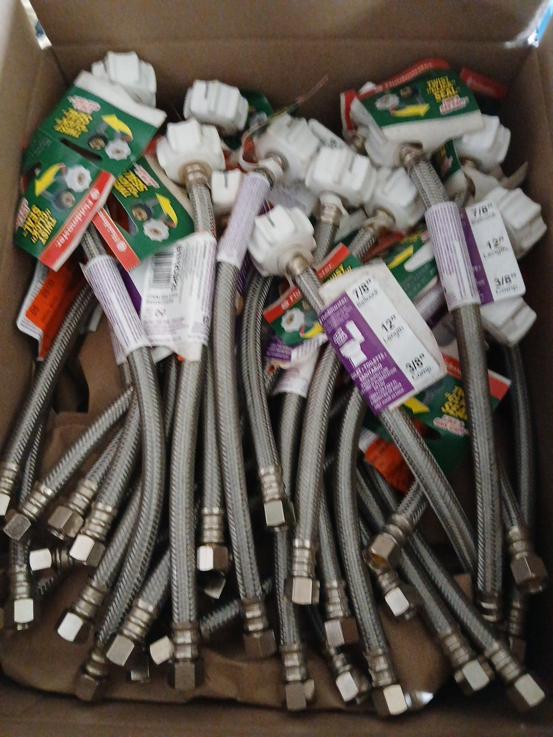 32PK Fluidmaster Braided Click Seal Toilet Connector Stainless Steel B1T12CSP25