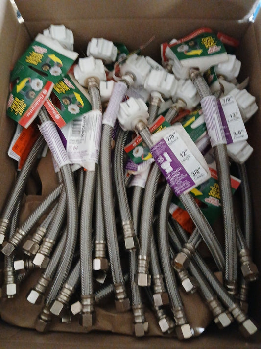32PK Fluidmaster Braided Click Seal Toilet Connector Stainless Steel B1T12CSP25