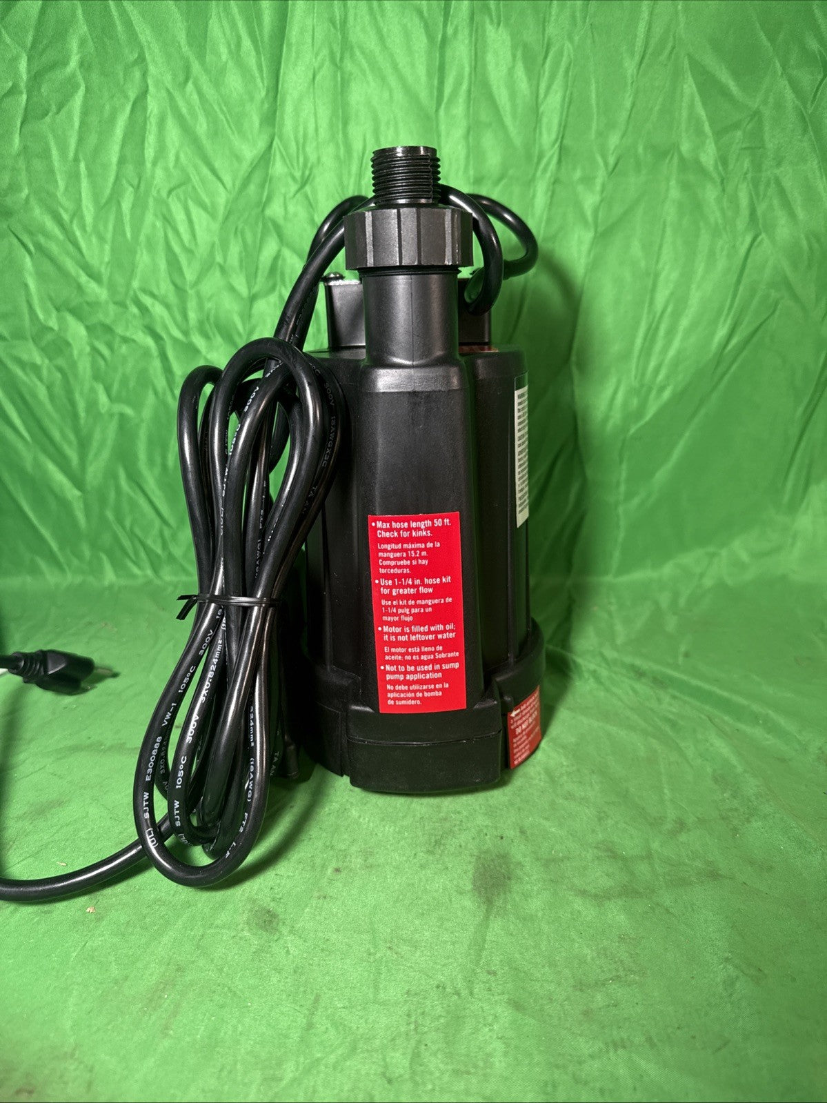 Everbilt HPEBAU33 1/3 HP Utility Pump Portable Water Removal Pump automatic off