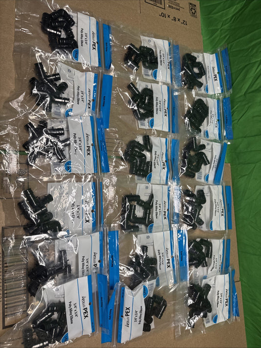 LOT OF 18 (5-Pk) Apollo PEX Elbow Poly Alloy Black 3/4 PXPAE345PK 90 fittings