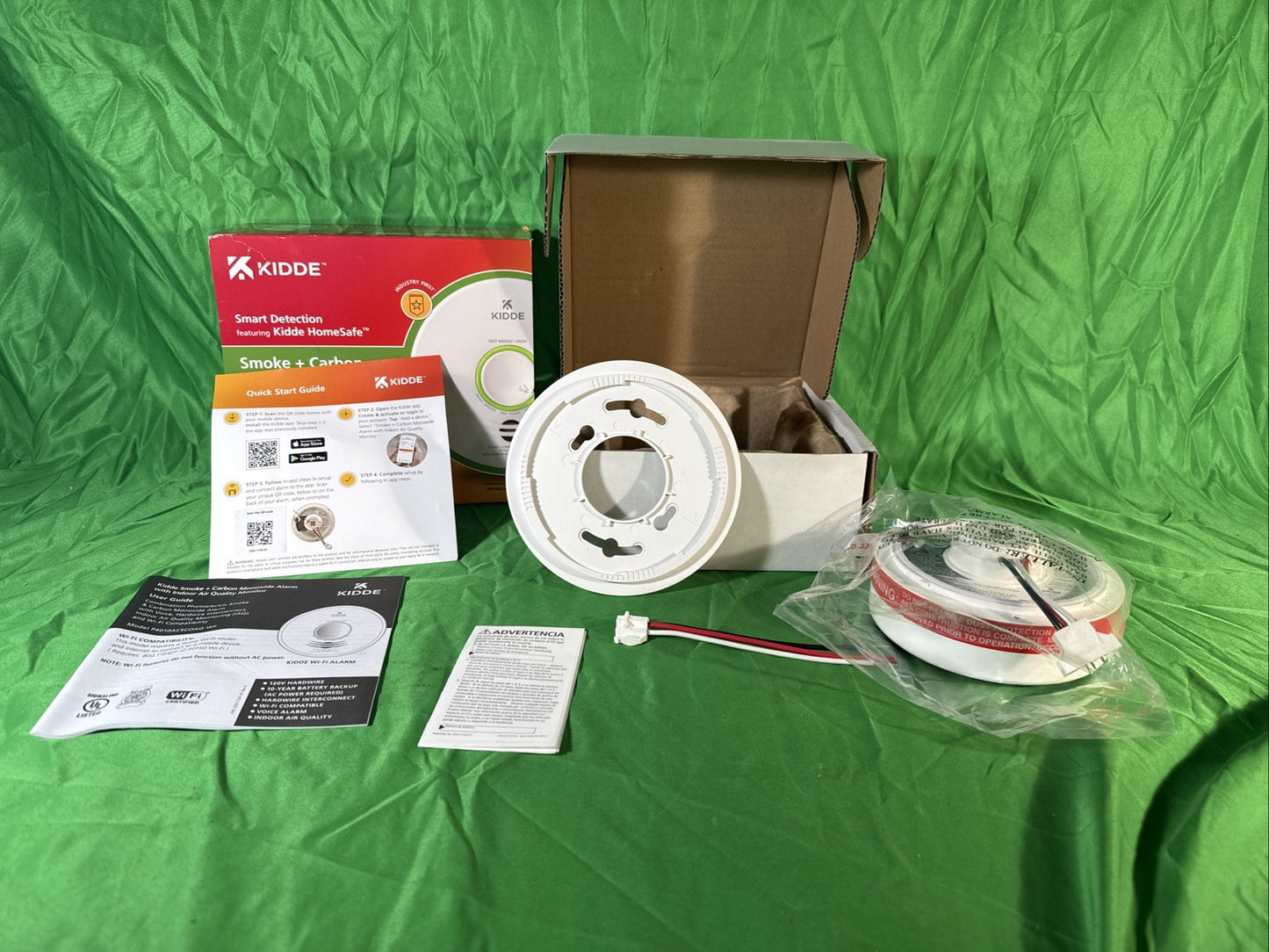 Smart Hardwired Smoke and Carbon Monoxide Detector, Indoor Air Quality Monitor a