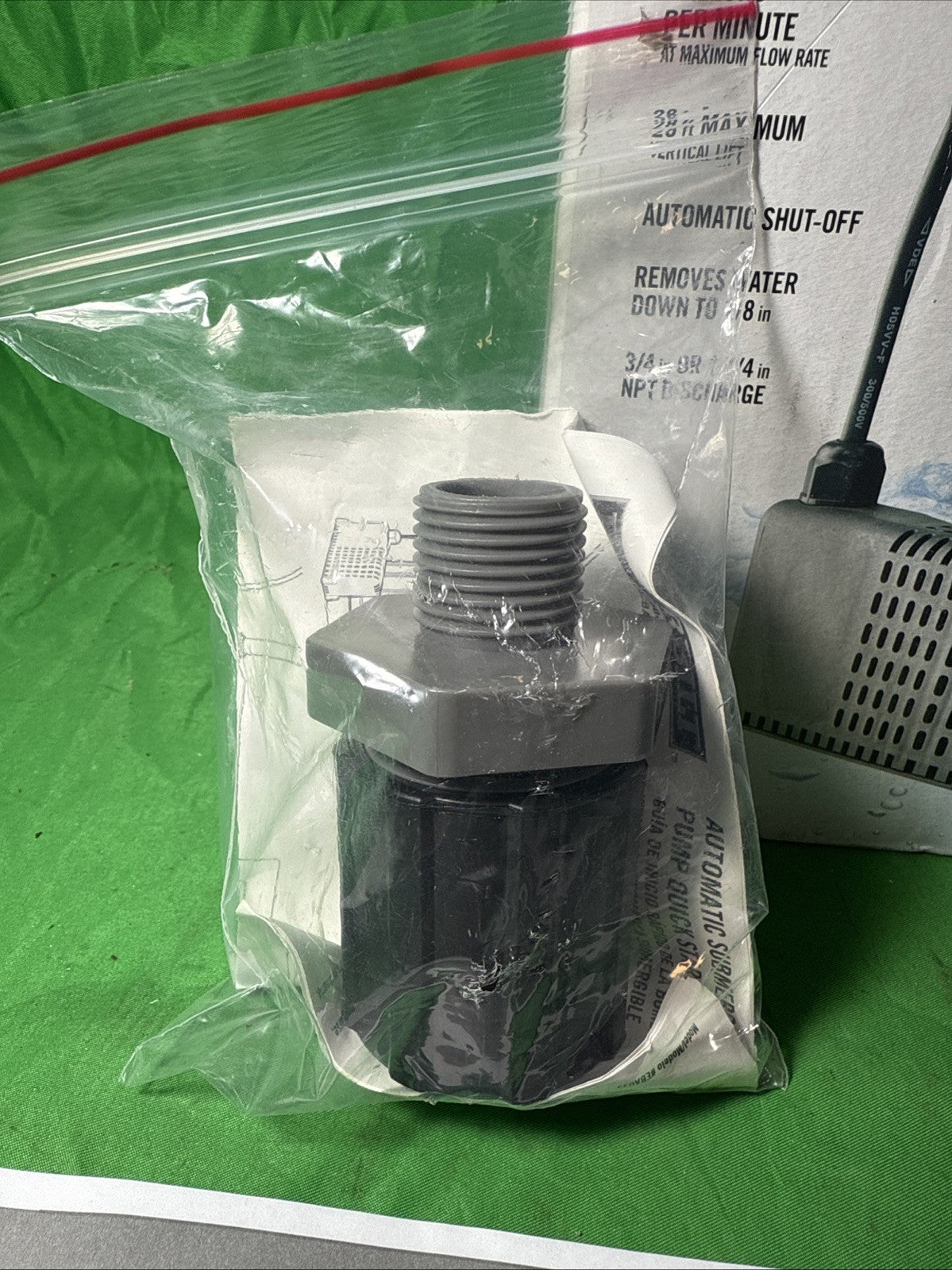 Everbilt HPEBAU33 1/3 HP Utility Pump Portable Water Removal Pump automatic off