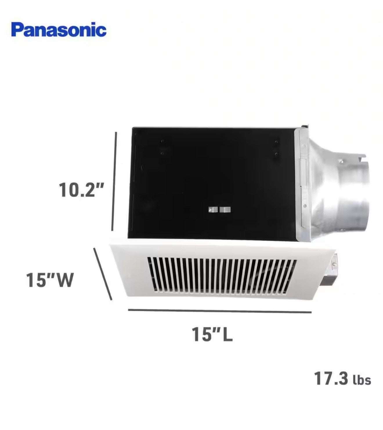 Panasonic WhisperCeiling 190 CFM Ceiling Bathroom Exhaust Fan FV-20VQ3 WHITE