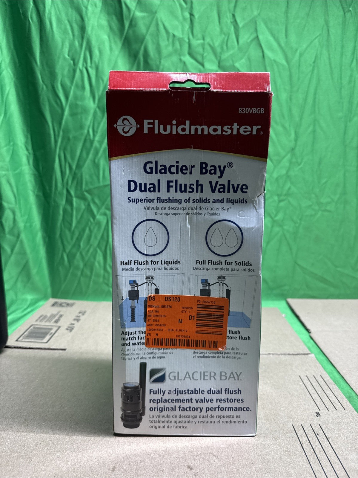 Fluidmaster Replacement 3 in. Dual Flush Valve for 2-Piece Glacier Bay Toilets