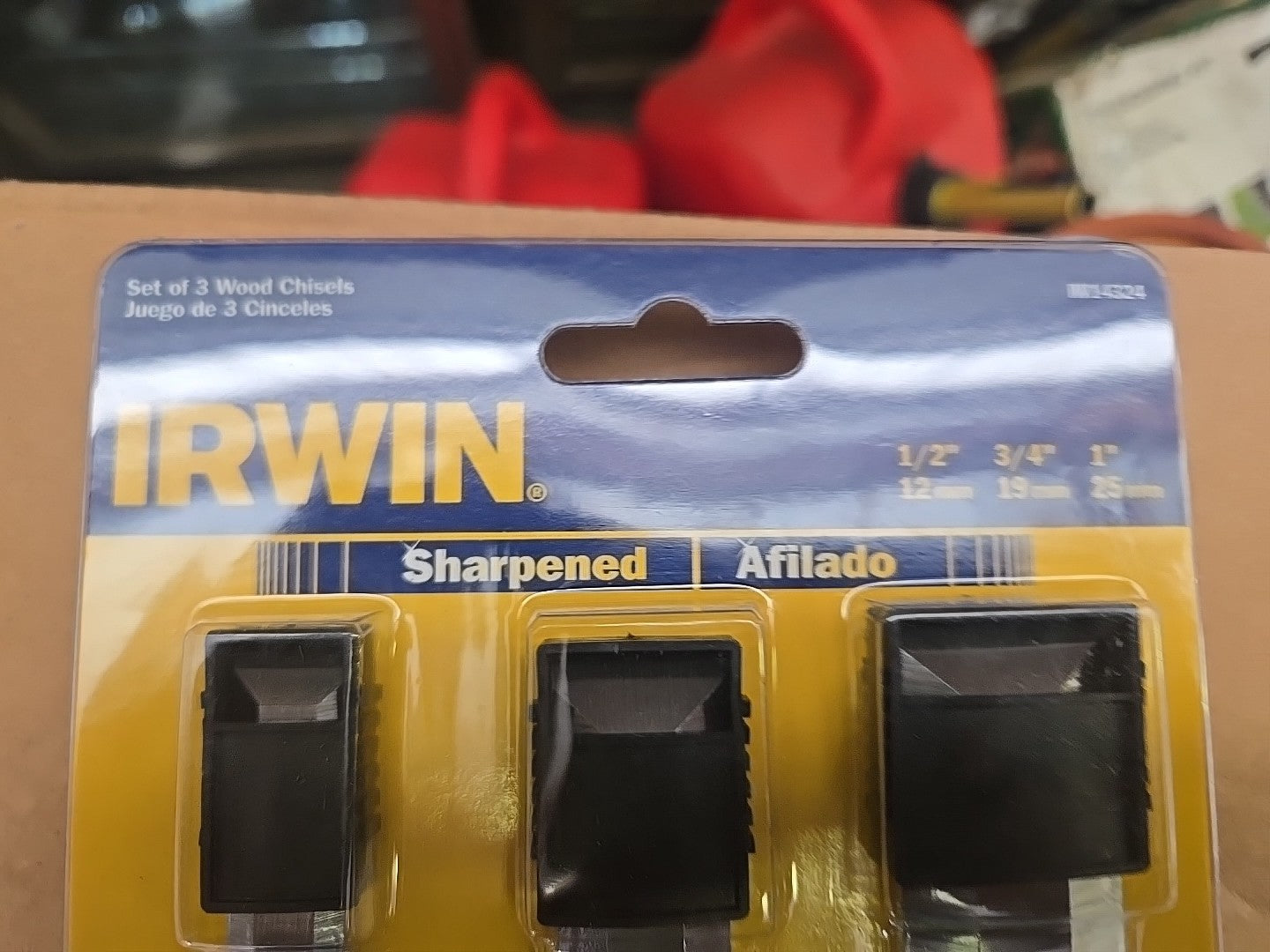 Irwin 3pc Wood Woodworking Chisel Set 1/2", 3/4", 1" Set Of 3