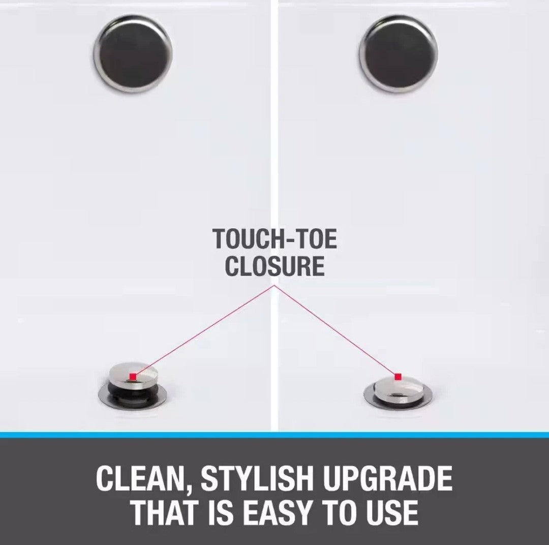 Oatey Bath Waste Half Drain Plumbing Kit Bathtub Drain Brushed Nickel PVC Sch 40