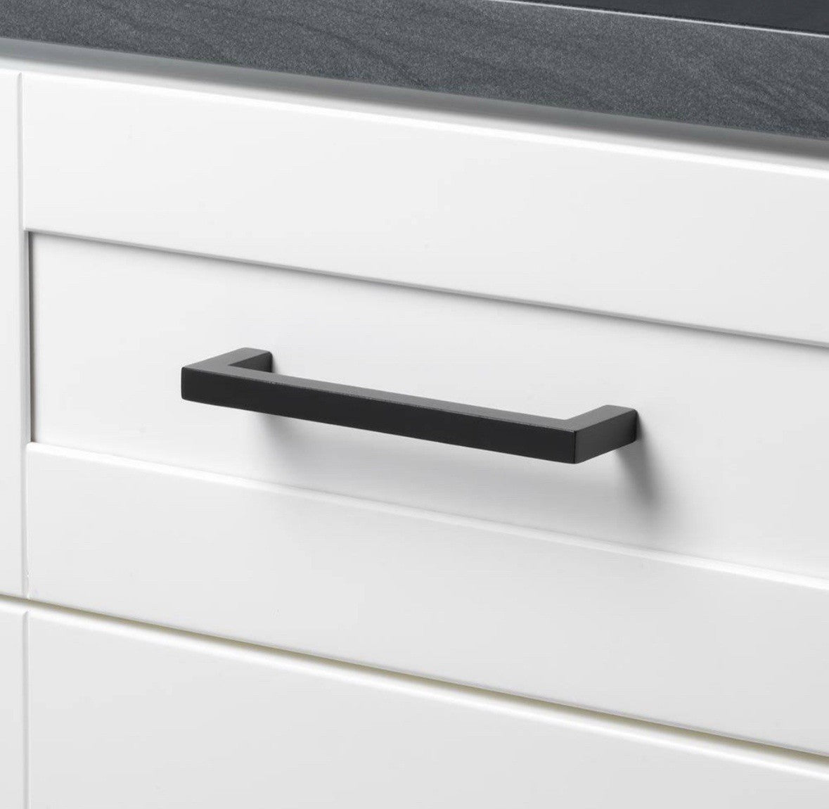 *20* 5 in. Matte Black Solid Square Cabinet Bar Drawer Center-to-Center Pulls
