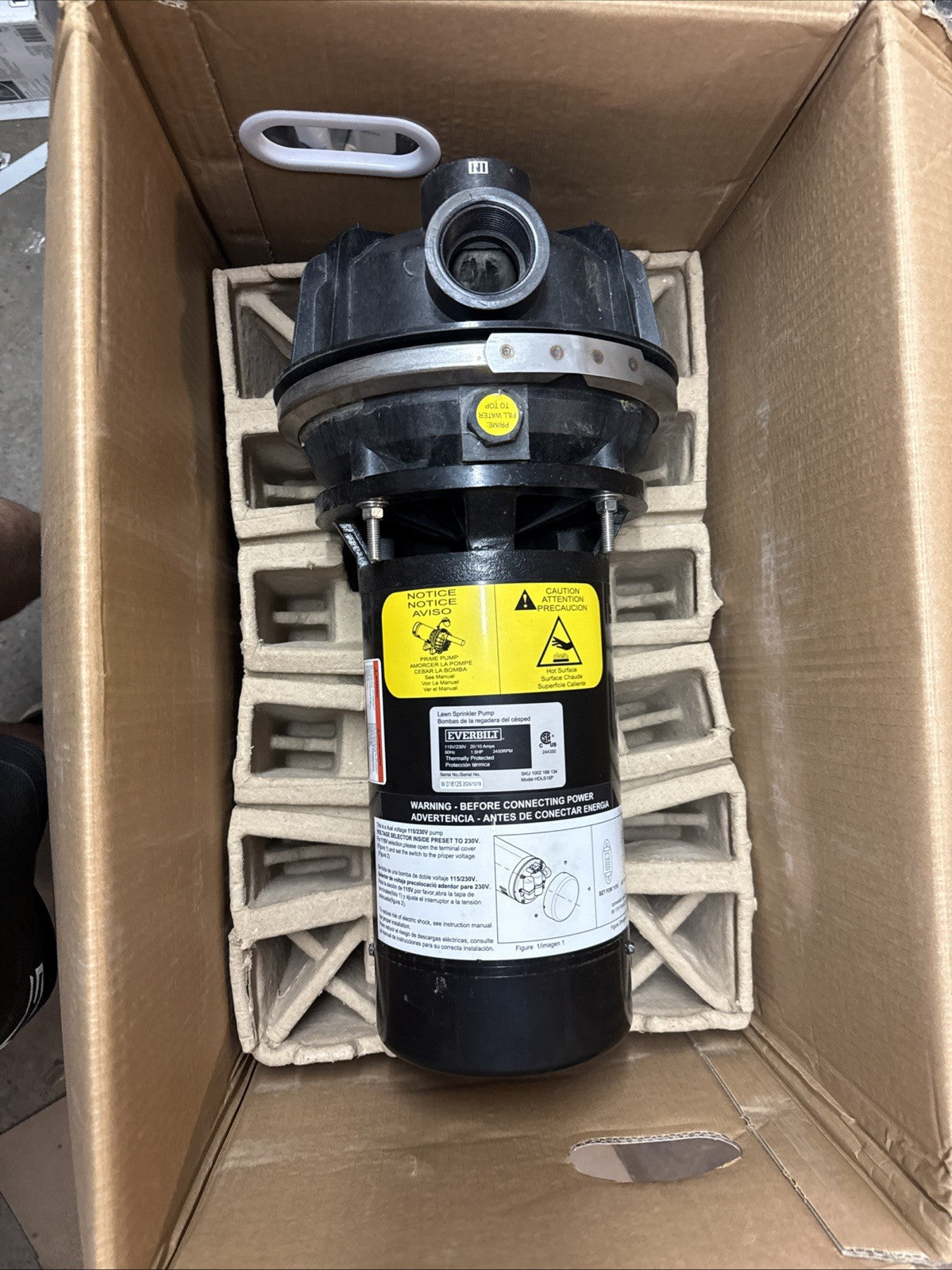 Everbilt Lawn Irrigation Pump Plastic 1.5HP HDLS15P PARTS ONLY