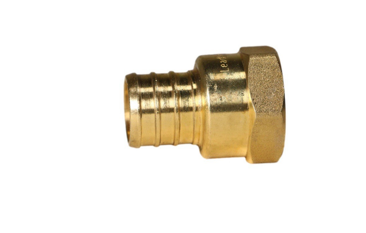 50 Pack 3/4" Pex B X 1/2" Female NPT Threaded Adapter Brass Crimp Fittings