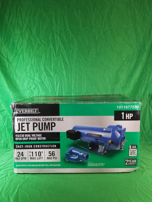 Everbilt 1 HP Professional Convertible Jet Pump NEW OPEN BOX