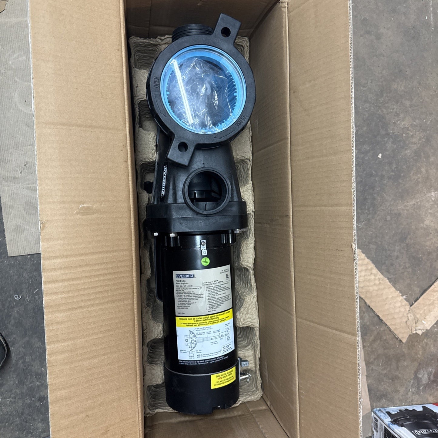 Everbilt 1 HP Pool Pump In Ground  2 Speed 230V (Model SPP10002-2SP) NEW Openbox