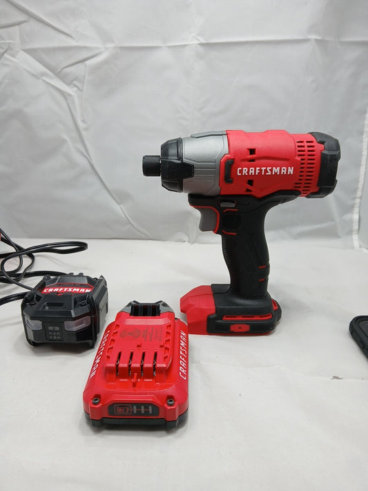 CRAFTSMAN CMCF800C1 V20 20V MAX Lithium-Ion 1/4-Inch Cordless Impact Driver Kit