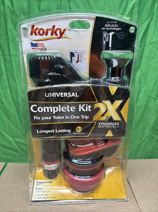 Korky 2X Long Life Universal Complete Toilet Repair Kit Model 4010X