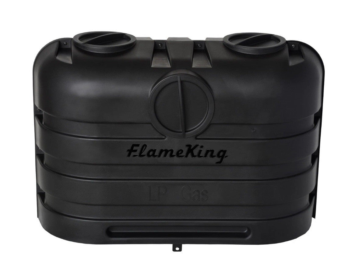 Flame King Heavy Duty Dual 20lb Black Propane Tank Cover for RV, Camper, Trailer