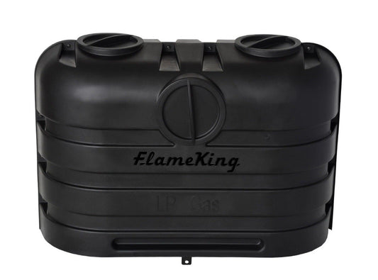 Flame King Heavy Duty Dual 20lb Black Propane Tank Cover for RV, Camper, Trailer