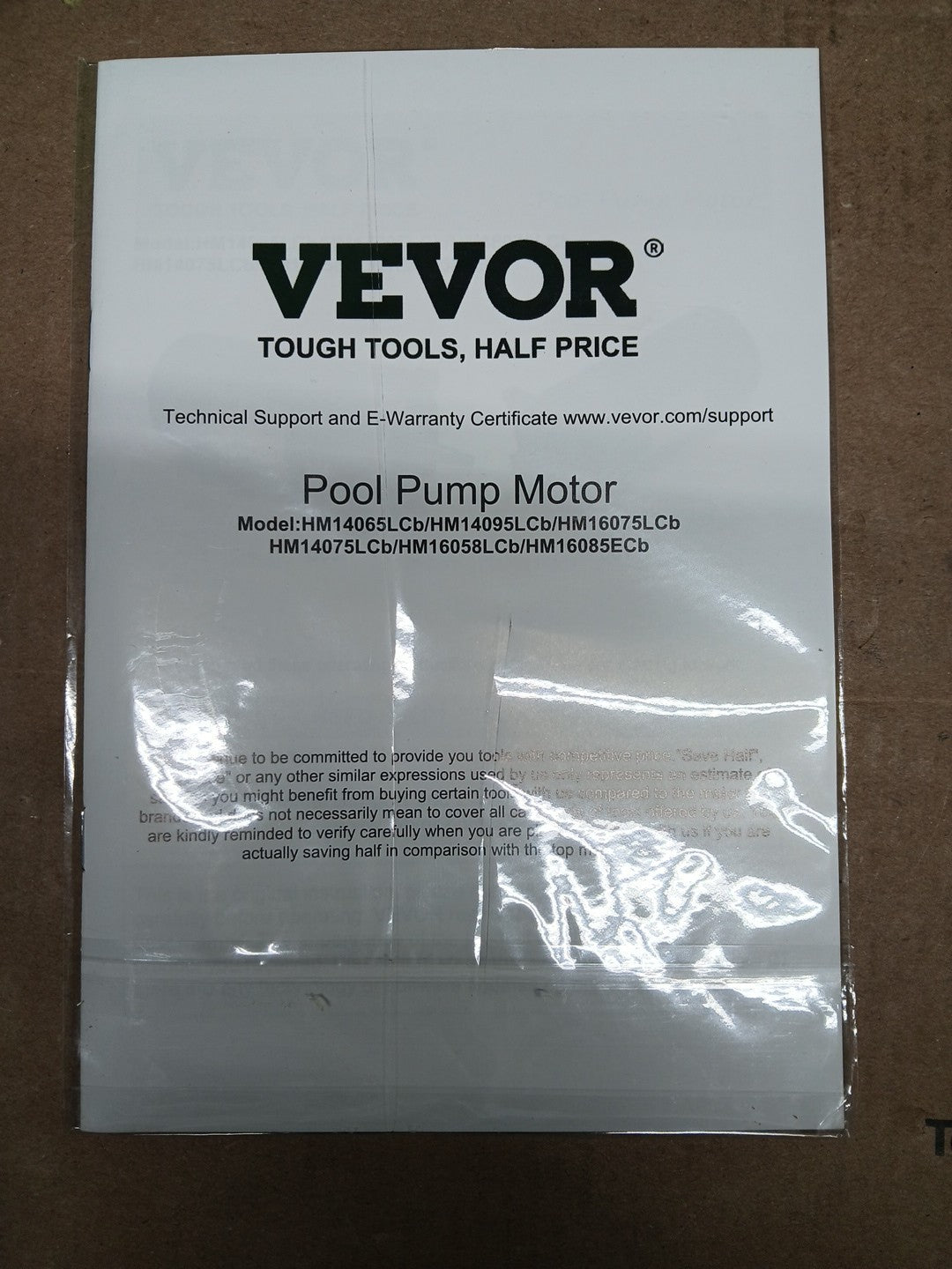 VEVOR 0.75HP Pool Pump Motor, 3450 RPM High Speed, 115V (8 Amps) / 230V (4...