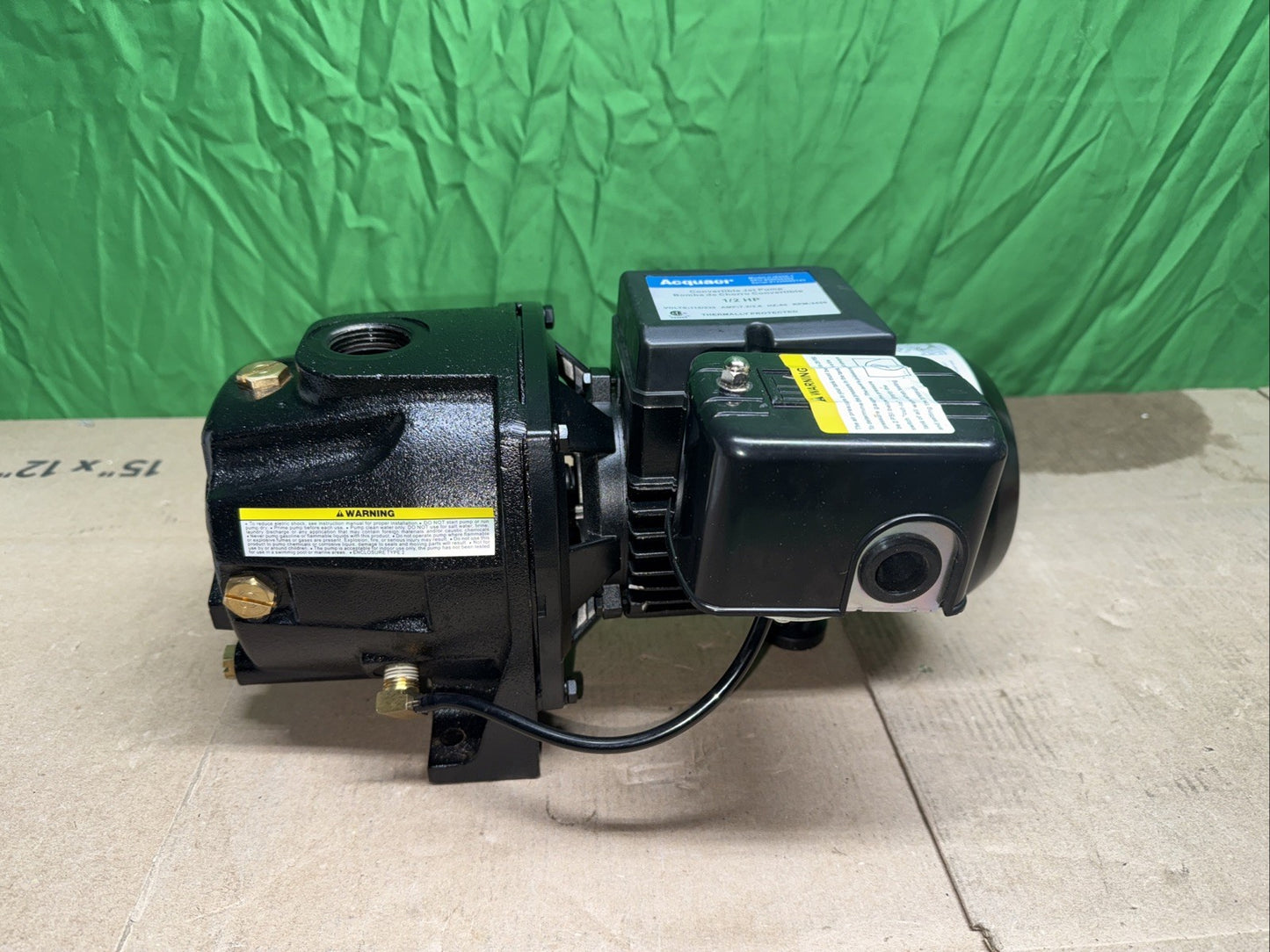 1/2 HP 115/230V Cast Iron Convertible Jet Pump Built-in Thermal Overload Prot..