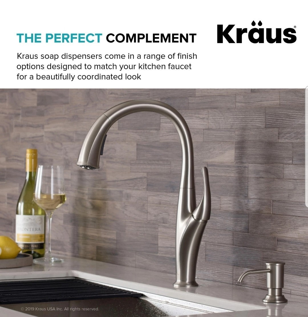 Kraus KSD-80SFS Deck Soap Dispenser, 17 oz - Spot-Free Stainless Steel
