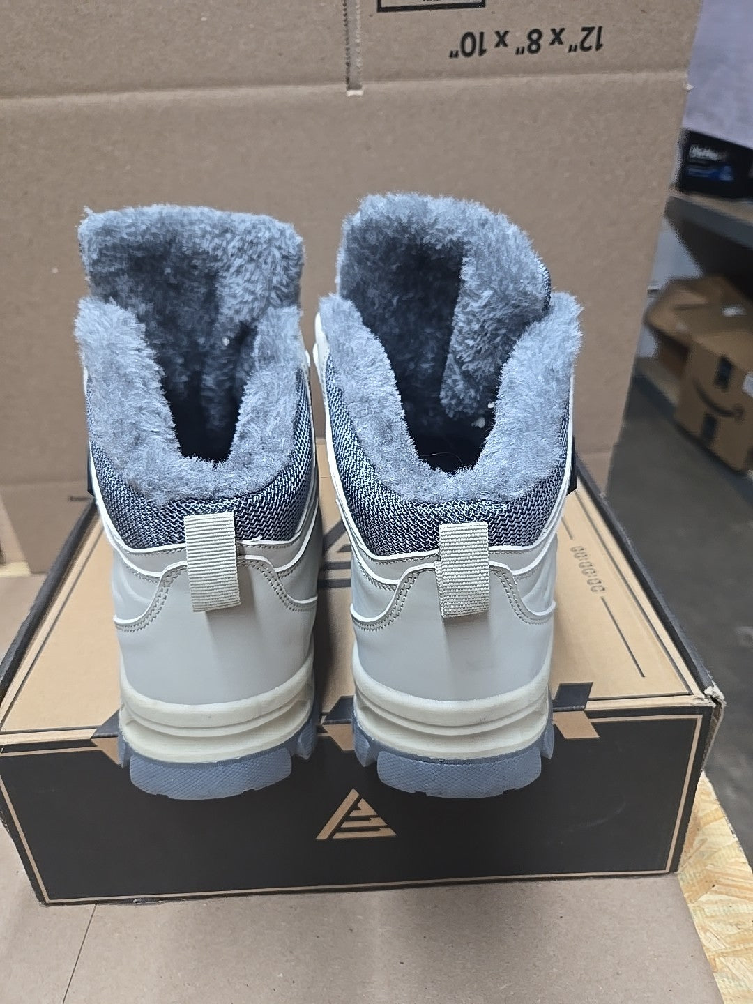 RAX Men's Outdoor Anti-Slip Waterproof Snow Boot with Fur Lined Winter Warm 11.5