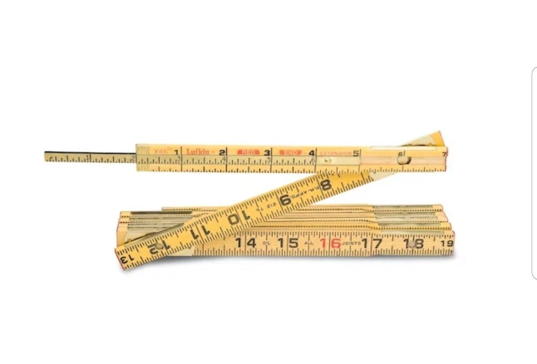 Crescent Lufkin Wood Rule, 6' Brass Ext, Black , Brown - X46SLN