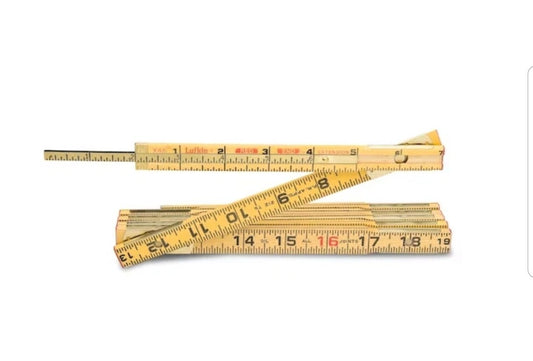 Crescent Lufkin Wood Rule, 6' Brass Ext, Black , Brown - X46SLN