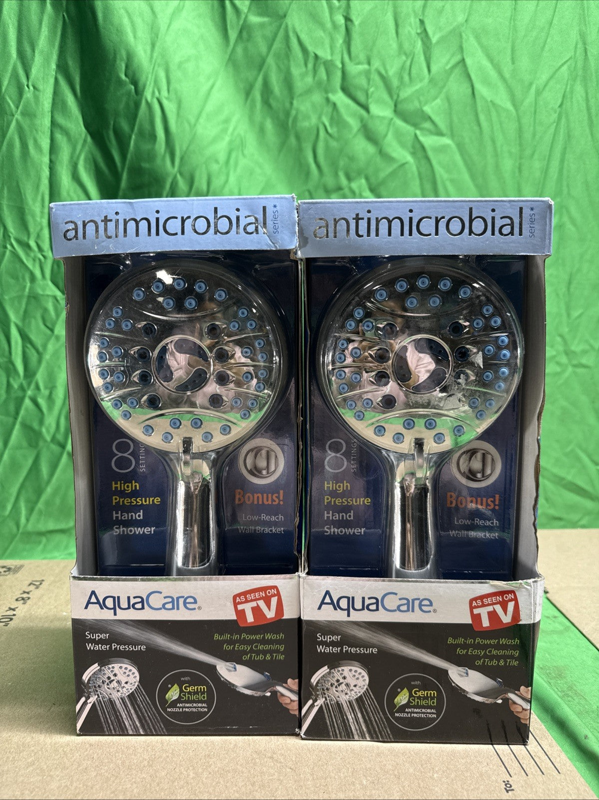 8-Spray Patterns 4.5 in. Wall  Dual Shower Head As Seen On TV Factory Sealed!!