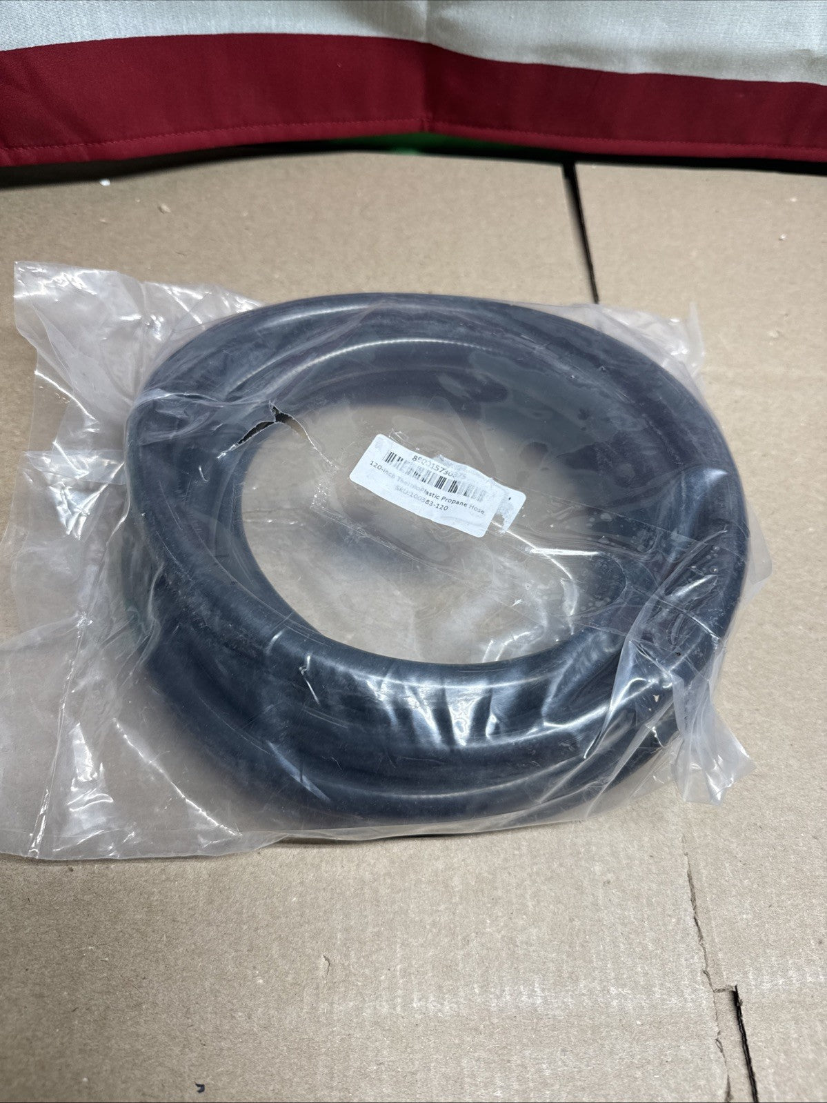 120 inch Thermo Plastic Hose Assembly for Propane, 3/8 Inch ID for RV & Trailer