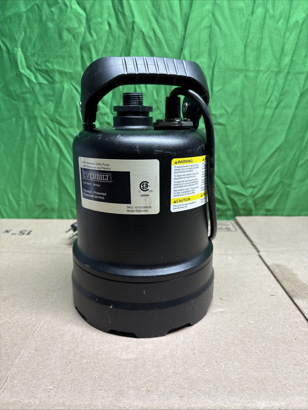 Everbilt 1/3 HP Submersible Aluminum Utility Pump