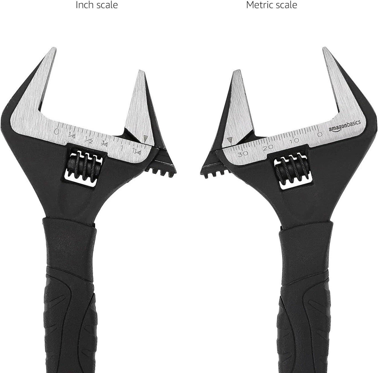 Soft Grip & Tapered Jaw Adjustable Wrenches - 4 Sizes for Comprehensive Use