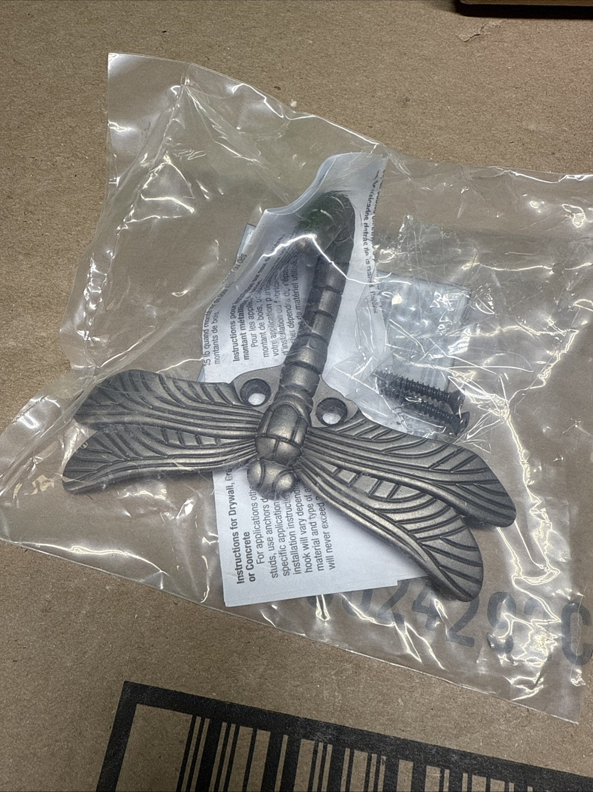 5-Pack Allen + Roth Dragonfly Single Wall Hooks 1-prong Towel Or Coat Hook