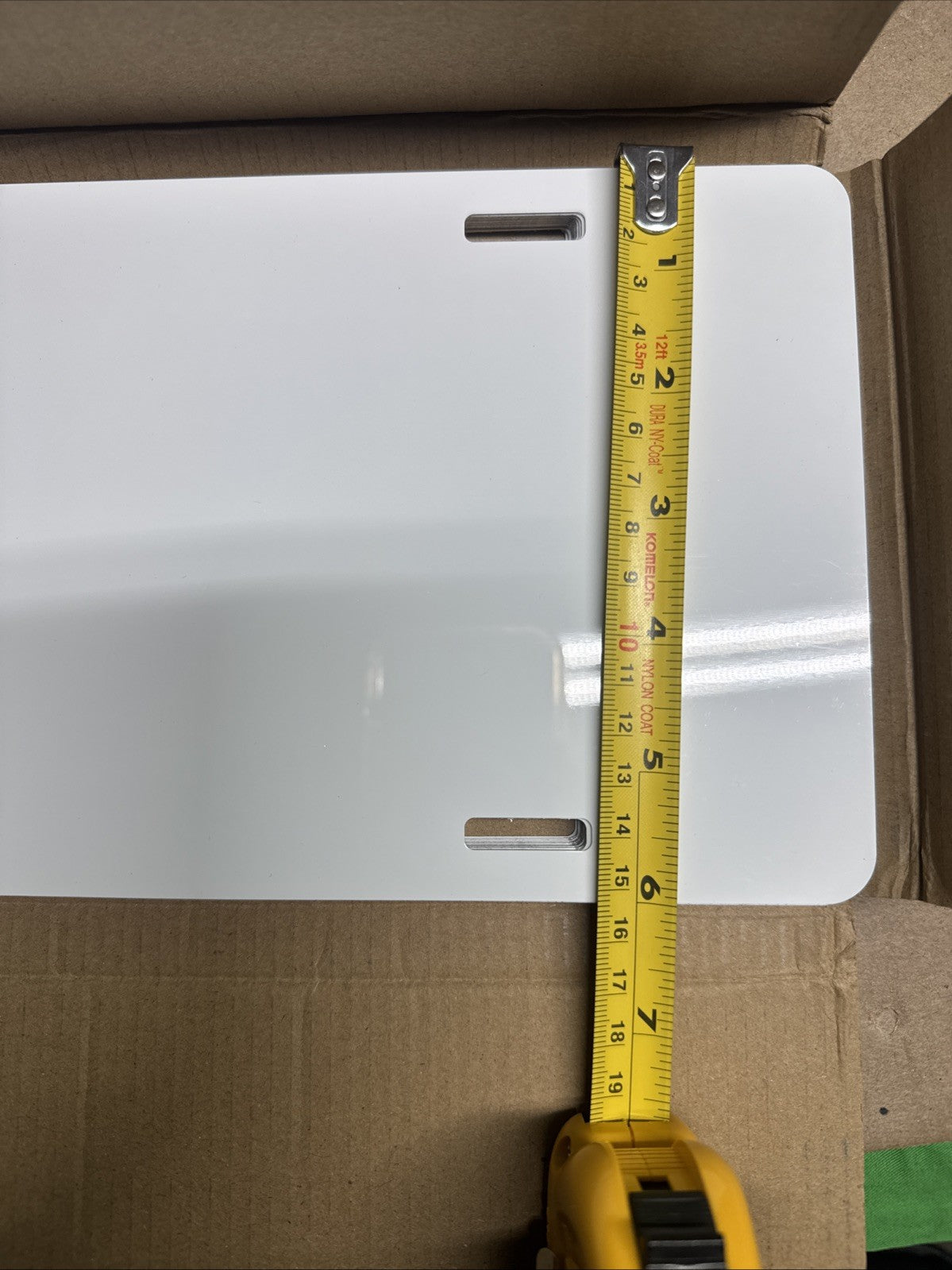 Lot of 15 White Blank Aluminum License Plate Conde Part # MA 1039