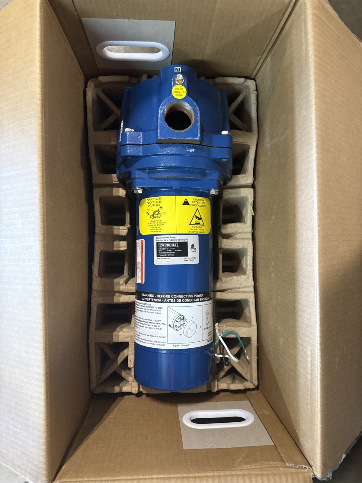 Everbilt 1-1/2 HP Cast Iron Lawn Irrigation Pump HDLS15 *For Parts*