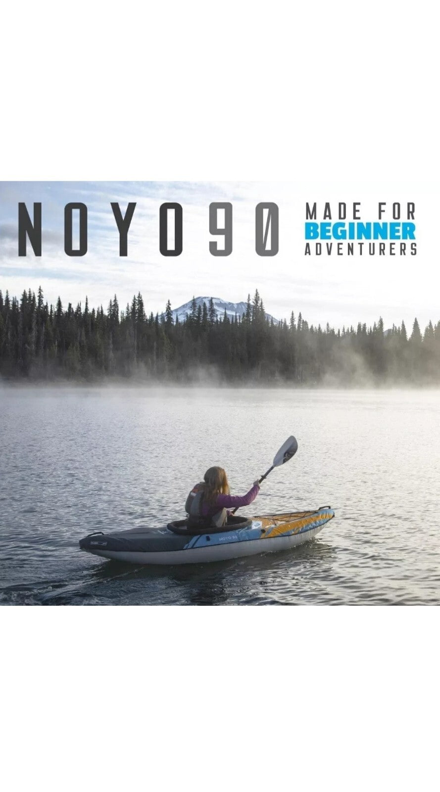 Aquaglide Noyo 90 Inflatable Kayak - 1 Person Touring Kayak