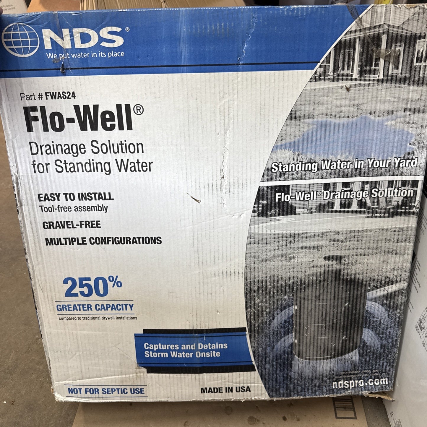 NDS 24" x 24" x 29" 50 Gal Flo-Well Stormwater Leaching System Catch Basin Kit