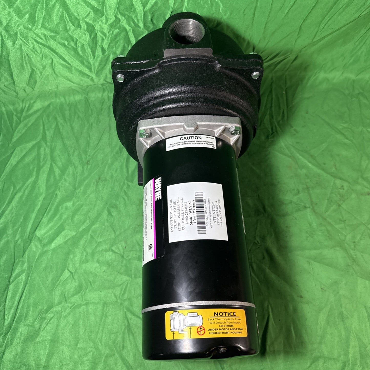 Wayne 1-1/2 HP Cast Iron Quick-Prime Lawn-Sprinkler Pump. New Open Box