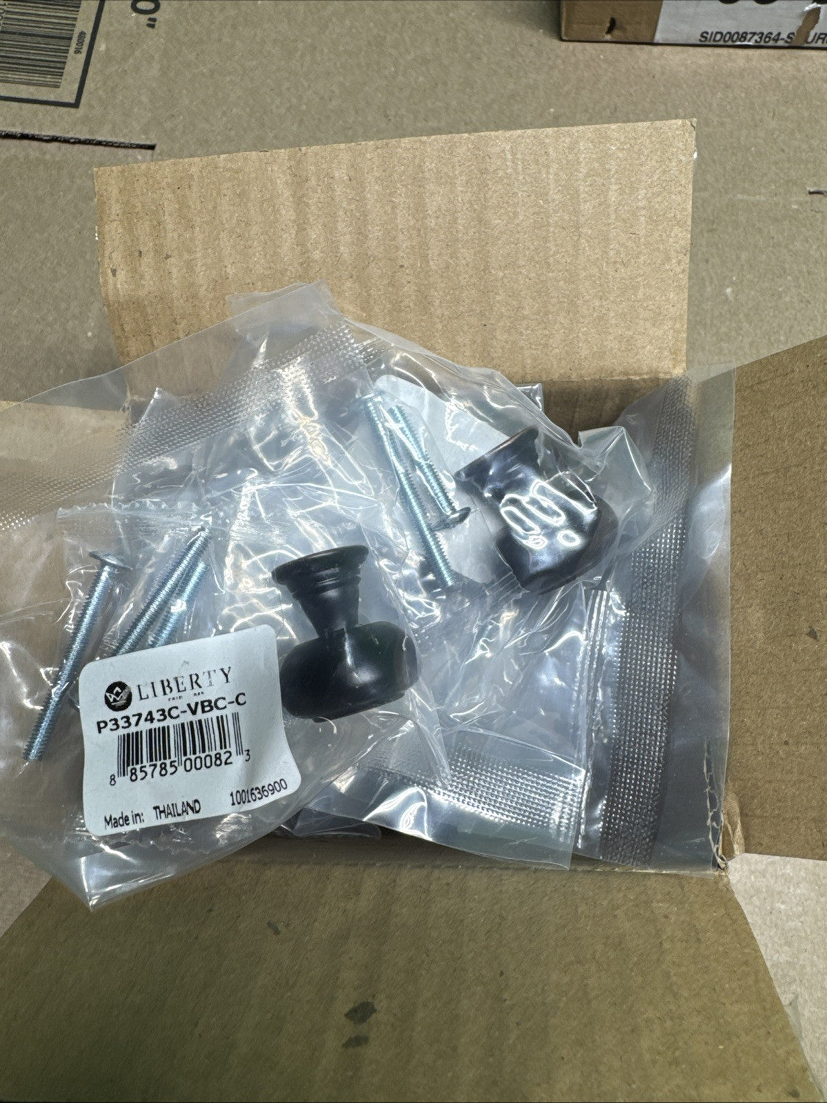 Liberty 12PK Porter P33743C-VBC-C 1-1/8" Delta Oil Rubbed Bronze Cabinet Knob