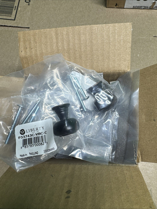 Liberty 12PK Porter P33743C-VBC-C 1-1/8" Delta Oil Rubbed Bronze Cabinet Knob