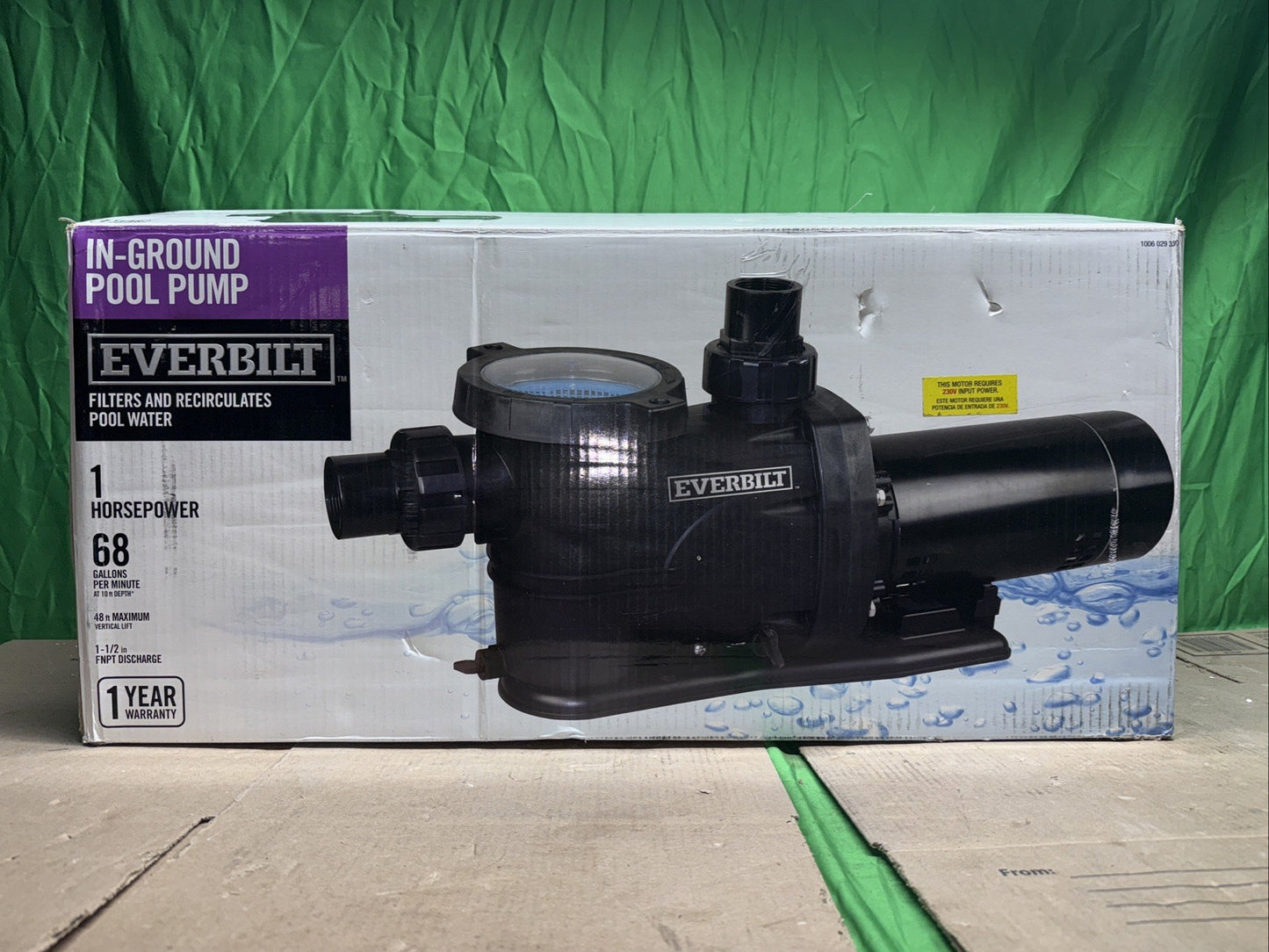 Everbilt 1 HP Pool Pump InGround  2 Speed 230V (Model SPP10002-2SP) NEW OB