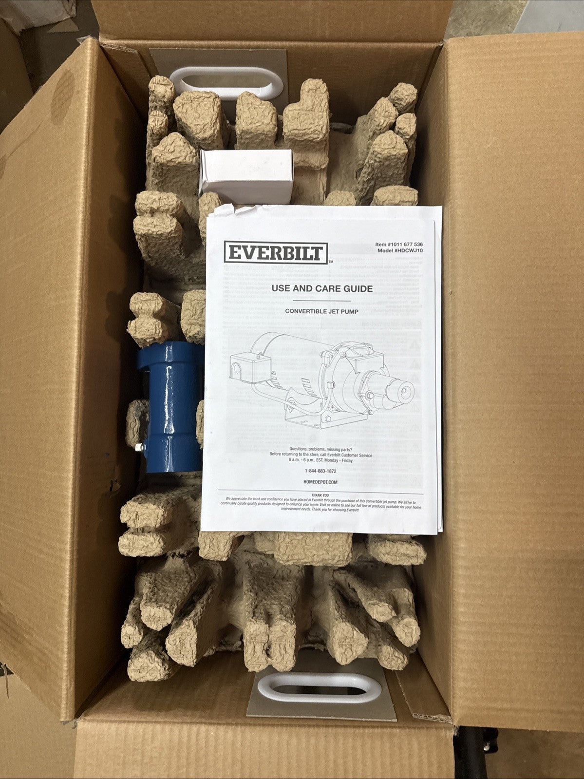 Everbilt 1 HP Professional Convertible Jet Pump NEW OPEN BOX