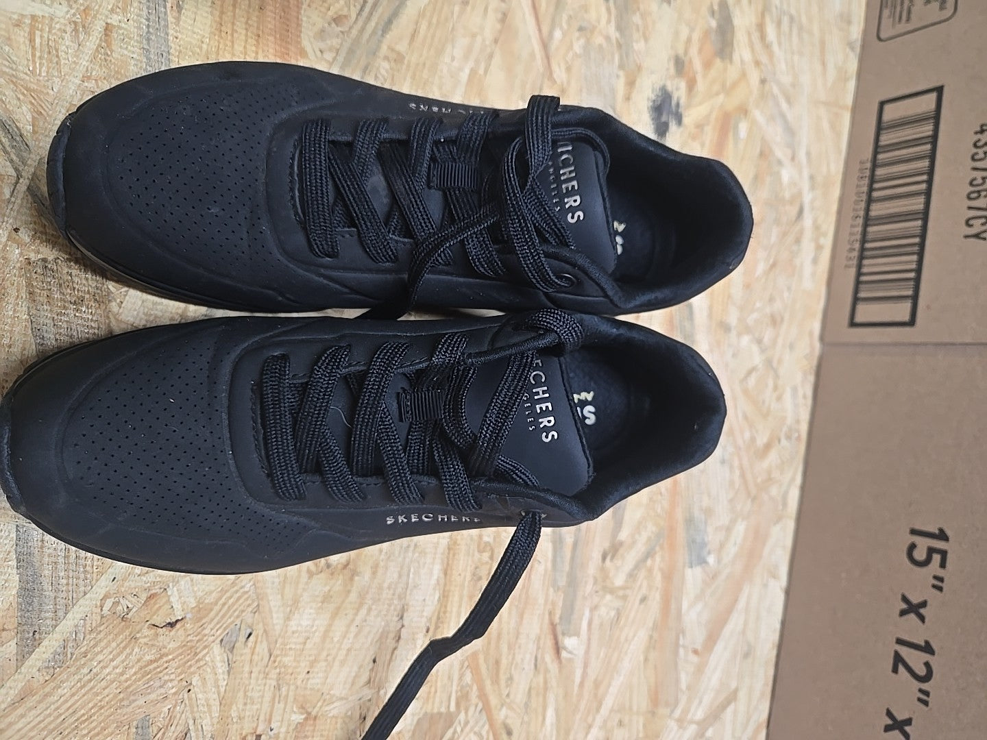 SKECHERS Work Relaxed Fit Uno SR Sutal Sneaker Men's Size US 8.5 Black